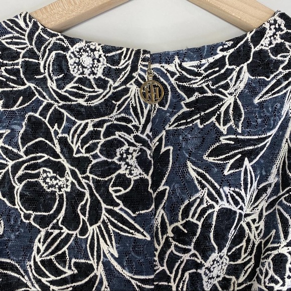 Tommy Hilfiger Dress Blue A-Line floral lace 0P - Picture 4 of 7